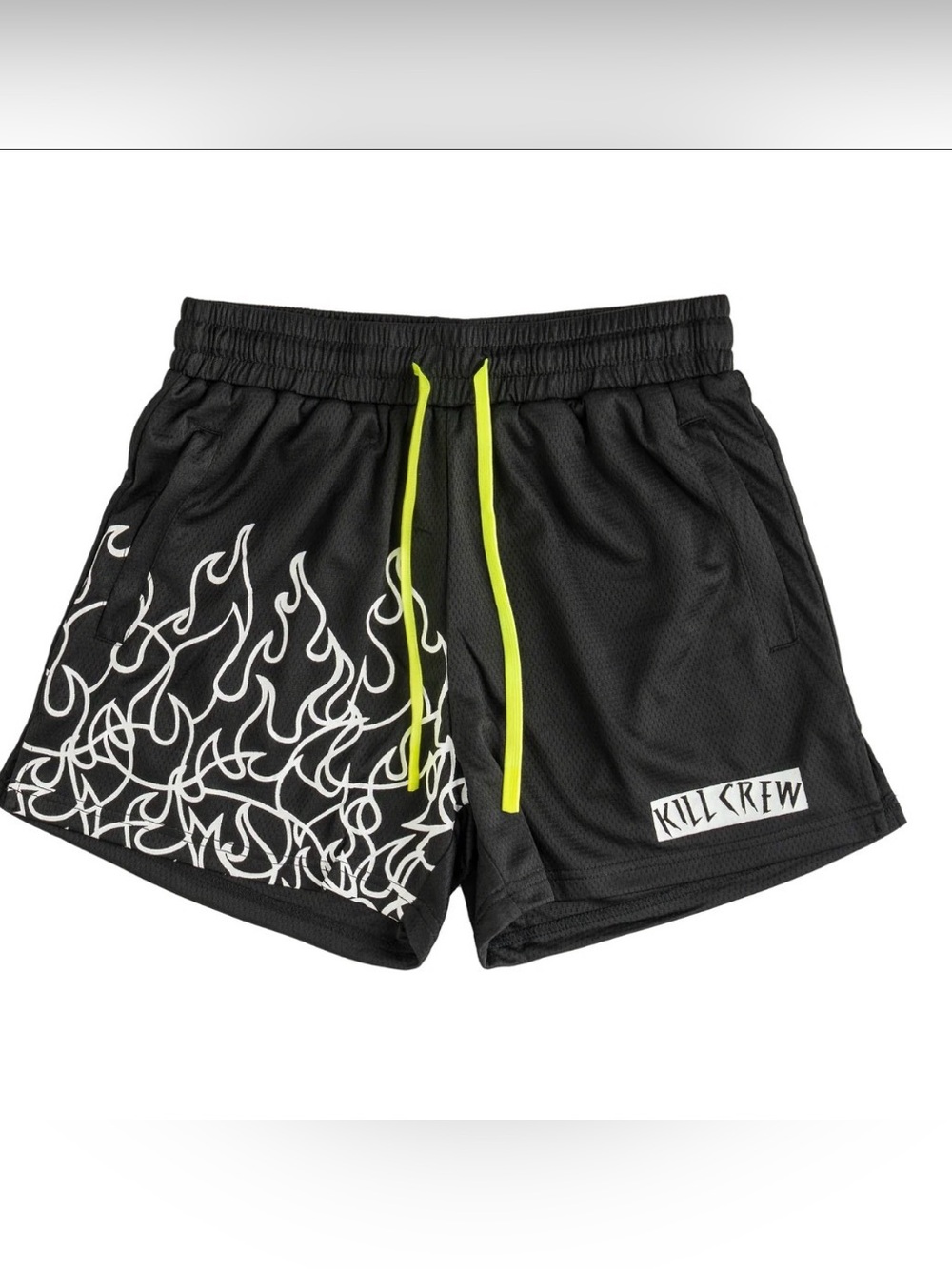 Kill Crew MUAY THAI FLAME SHORTS (MID THIGH CUT) Small